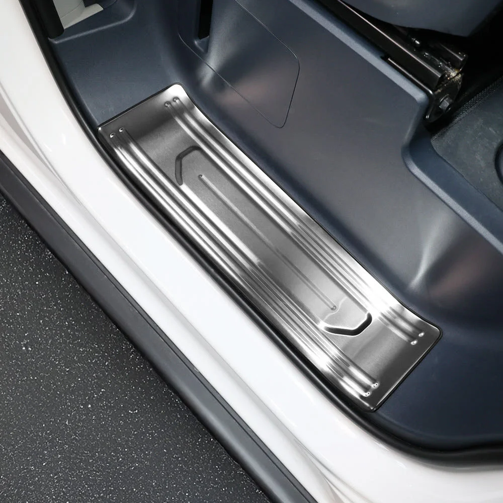 

2PCS Stainless Steel Front Inner Door Sill Scuff Plate Internal Threshold Guard Cover Trim For Kia PV5 /Truck 2025 2026