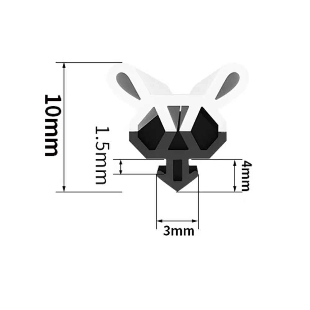 

4 м Высококачественная уплотнительная лента для окон из ТПЭ, гибкая ветрозащитная пробка для дверей, звукоизоляционная уплотнительная лента для предотвращения столкновений