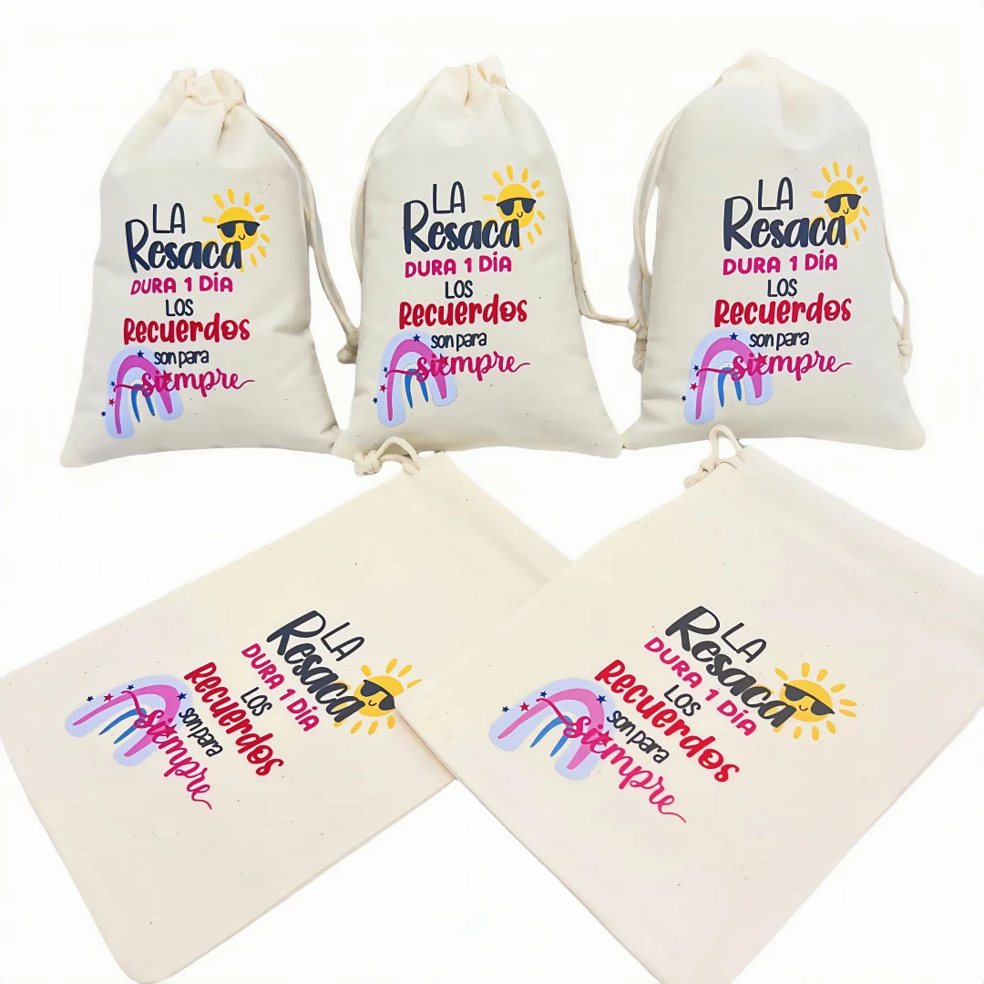 Bolsa antideslizante de boda española, bolsa de almacenamiento para resaca de fiesta, bolsa de regalo, bolsa de retorno, Kit de recuperación, Anti Resaca, 10 Uds.