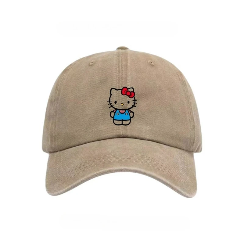 

Kawaii Hello Kitty Sanrio Children Cute Outdoor Hats Student Cartoon Baseball Cap Hair Decoration Christmas Gifts for Kids