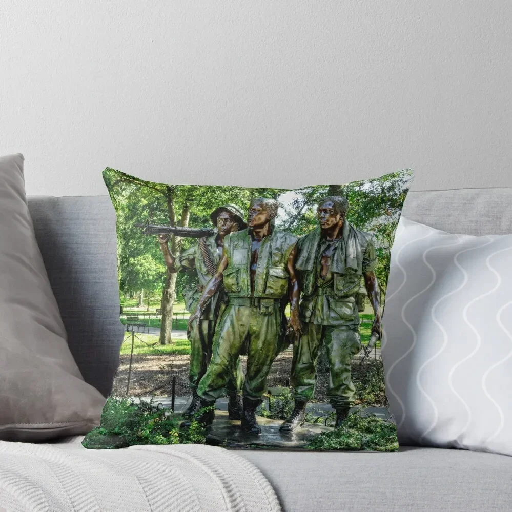 Statue of The Three Soldiers Throw Pillow Throw Pillow Covers Luxury Pillow Case Sofa Covers