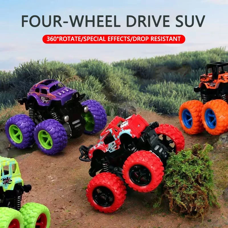 

Amazing Double-Sided Pull Back Off-Road Vehicle for Kids - 4WD Inertia Stunt Drive Toy Car as a Perfect Children's Gift