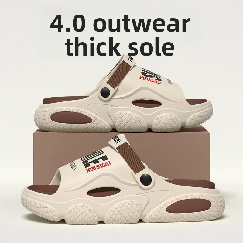 

Мужские уличные сандалии 2025 New Faion, противоскользящие двухместные пляжные спортивные сандалии Thi Bot, повседневные слипоны из материала EVA