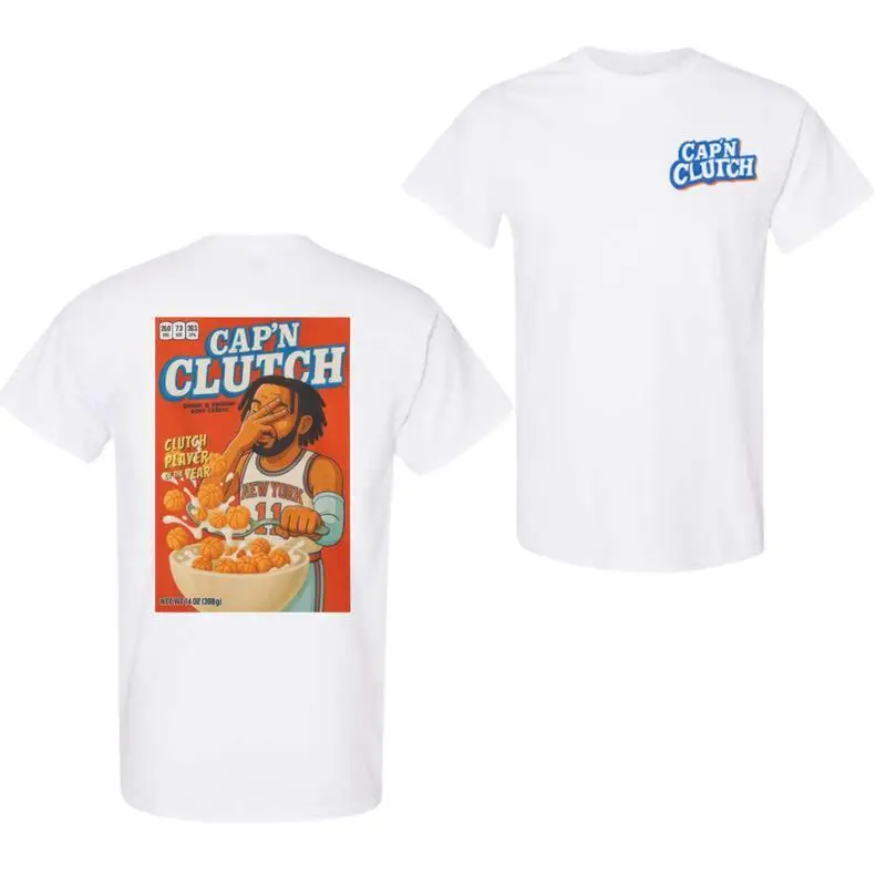 

Retro - Inspired T - Shirt Featuring "Cap'n Clutch" Basketball - Themed Design for Sports Fans