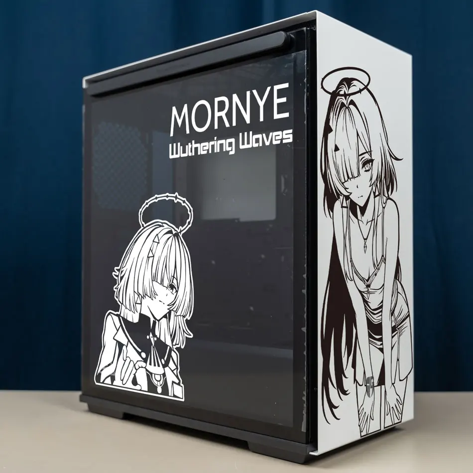 Mornye Wuthering Waves Anime Stickers for PC Case,Cartoon Decor Decals for Atx Computer Chassis