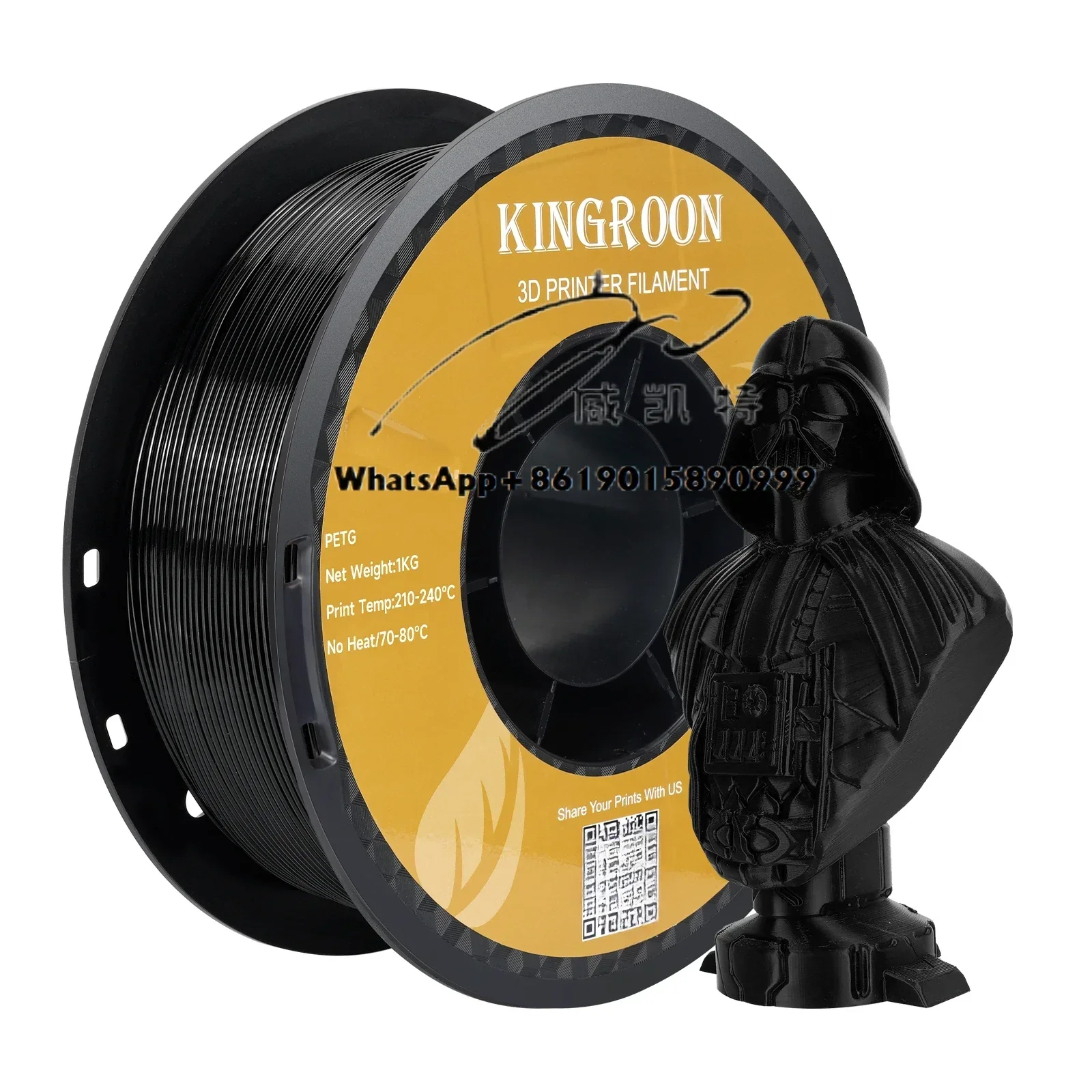 Kingroon 10Roll PETG 1.75mm 1KG/ROLL (2.2lbs) Size accuracy probability+/-0.02mm 3D printing consumables