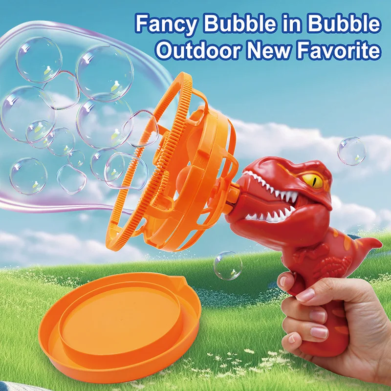 New Bubble Gun Bubble Machine Dinosaur Bubble Machine Toys Suitable for Children and Toddlers Bubble Gun Party Gifts Birthday