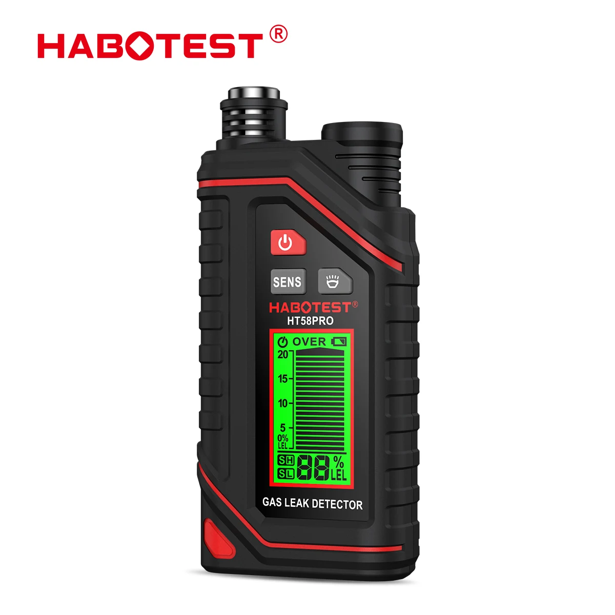 Habotest Ht58pro Combustible Gas Meter High Sensitivity Sensor Telescopic Extension Pole Audio-visual-alarm Compact And Portable