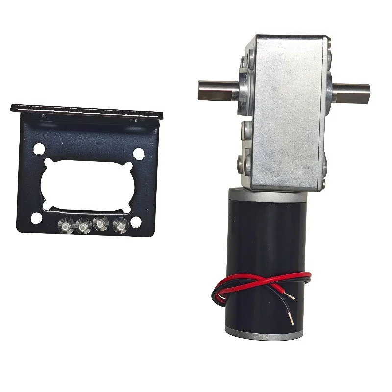 قصيرة/طويلة/مزدوجة رمح دودة موتور تروس DC12V 24 فولت عزم دوران عالي الحد الأقصى 70 كجم الذاتي قفل قابل للتعديل سرعة إلى الأمام عكس 7-470 دورة في الدقيقة