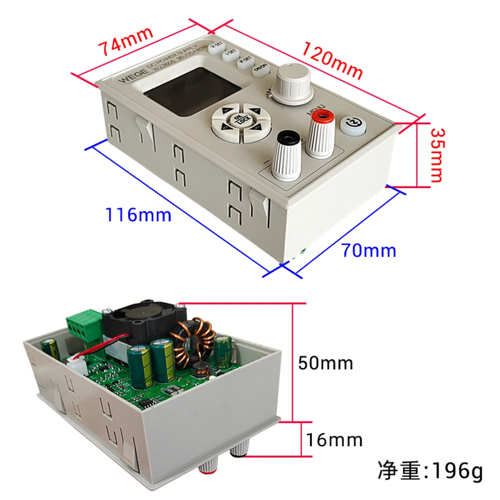 WZ3605 Anti-terugstroom Verstelbare digitale besturing DC-voeding Buck-boost Oplaadmodule Constante spanning Constante stroom