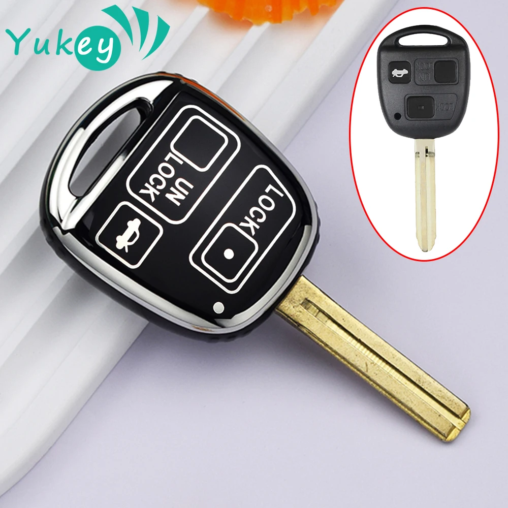 2 3 Buttons TPU Car Key Cover Case For Toyota Avensis Camry Corolla For Lexus Remote Key Jacket Fob Case Accessories