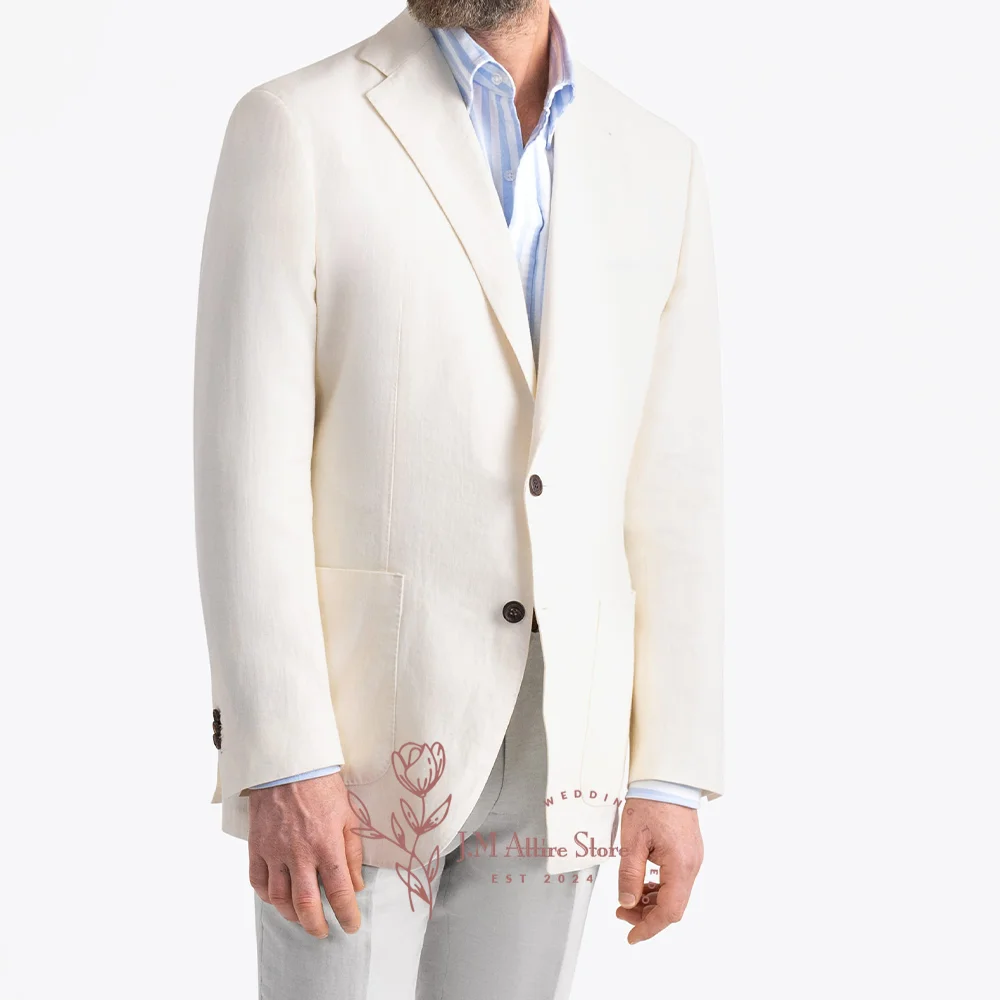 Irritation y Ivory-Costume classique 2 pièces pour hommes, veste allolevel, pantalon gris, vêtements formels pour mariage, rendez-vous ORY, fête, smoking personnalisé