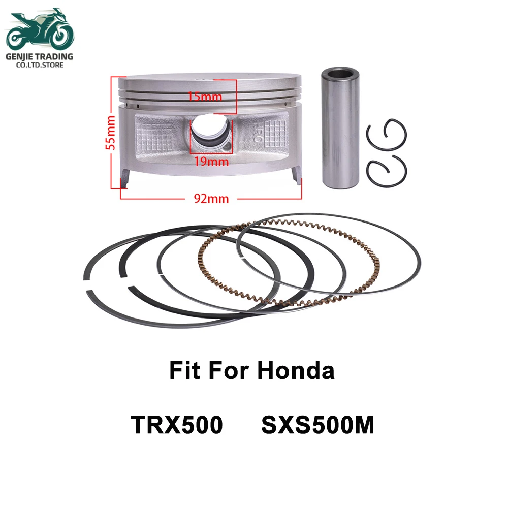 

92mm STD Motorcycle Engines Piston and Piston Rings For Honda TRX500 FA5 FA6 FA7 FE FE1 FE2 FM FM1 FM2 FM5 FM6 FPE FPM TRX 500