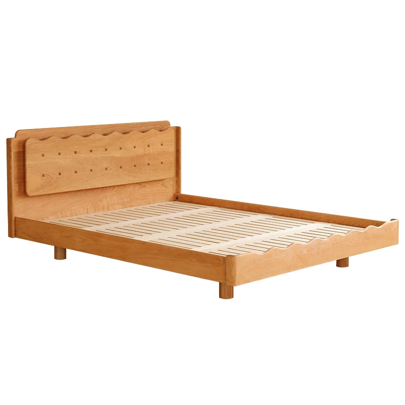 

Solid wood small bed, boys and girls, cherry wood children's furniture, single biscuit bed