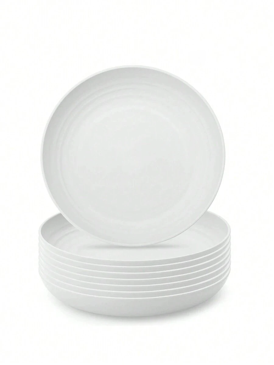 4/8/12pcs Reusable dessert plates, dishwasher and microwave safe, suitable for home kitchens, parties, picnics and camping