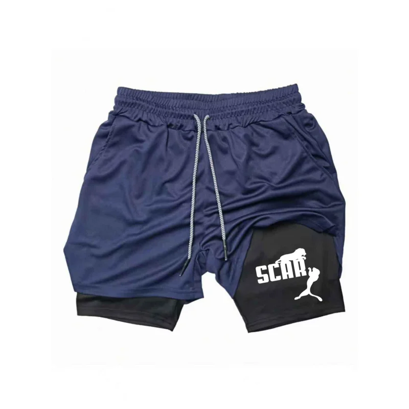 

Мужские компрессионные шорты для спортзала, повседневные и модные шорты с двойным слоем, быстросохнущие, для баскетбола, пляжа, фитнеса и тренировок.