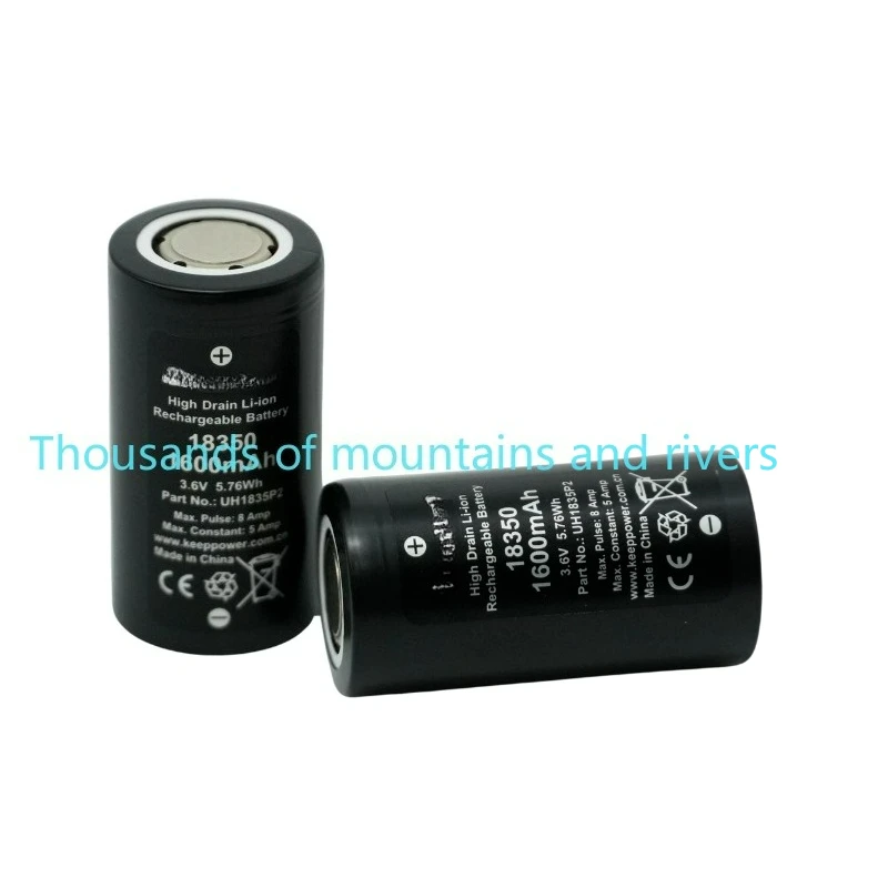 

2 шт. аккумуляторы 10А, разряд для Keeppower IMR 18350, 1200 мАч, 3,7 В, UH1835P, литий-ионная аккумуляторная батарея18350