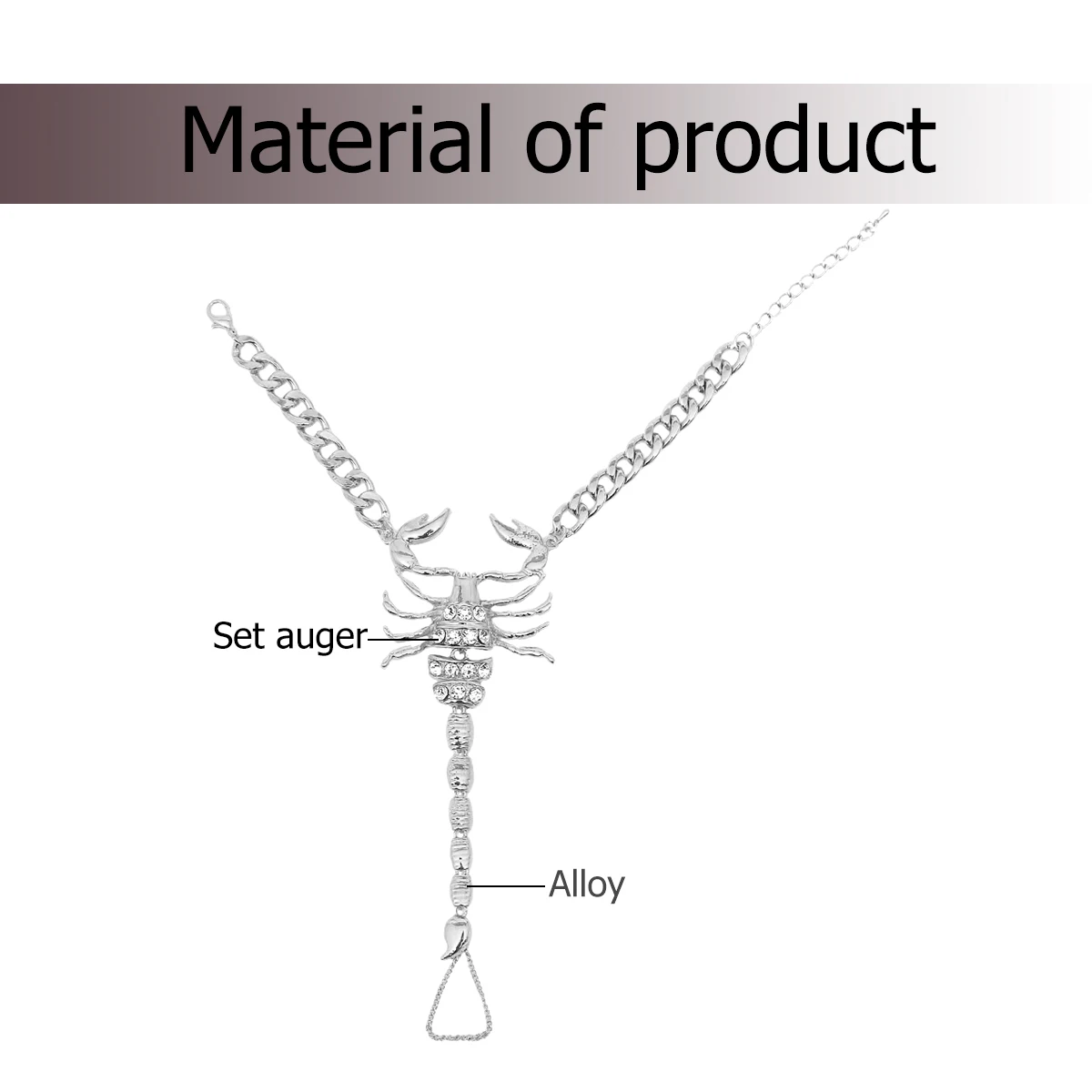 

European Fashion Diamond Scorpion Ankle Chain Miss Anklets Foot Hanging Accessories