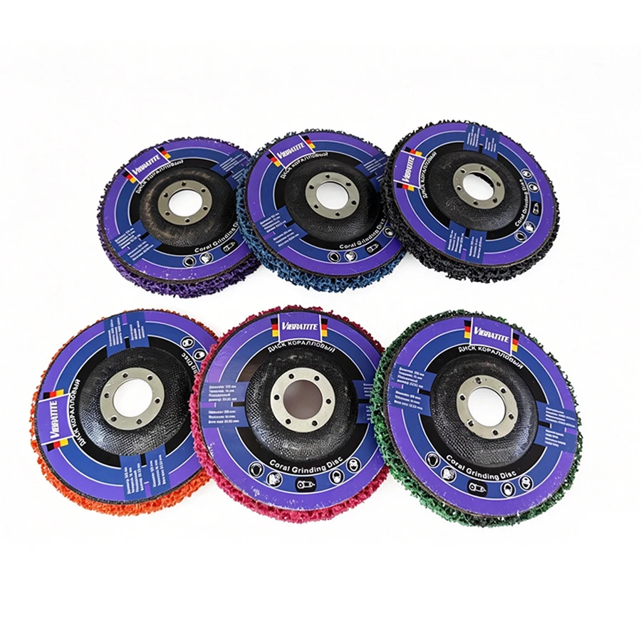 5Inch Angle Grinder Sanding Disc Kit 125MM 6/8/12Pcs Cleaning Discs Coarse Cleaning Disc, Nylon Fabric Disc for Removing Paint