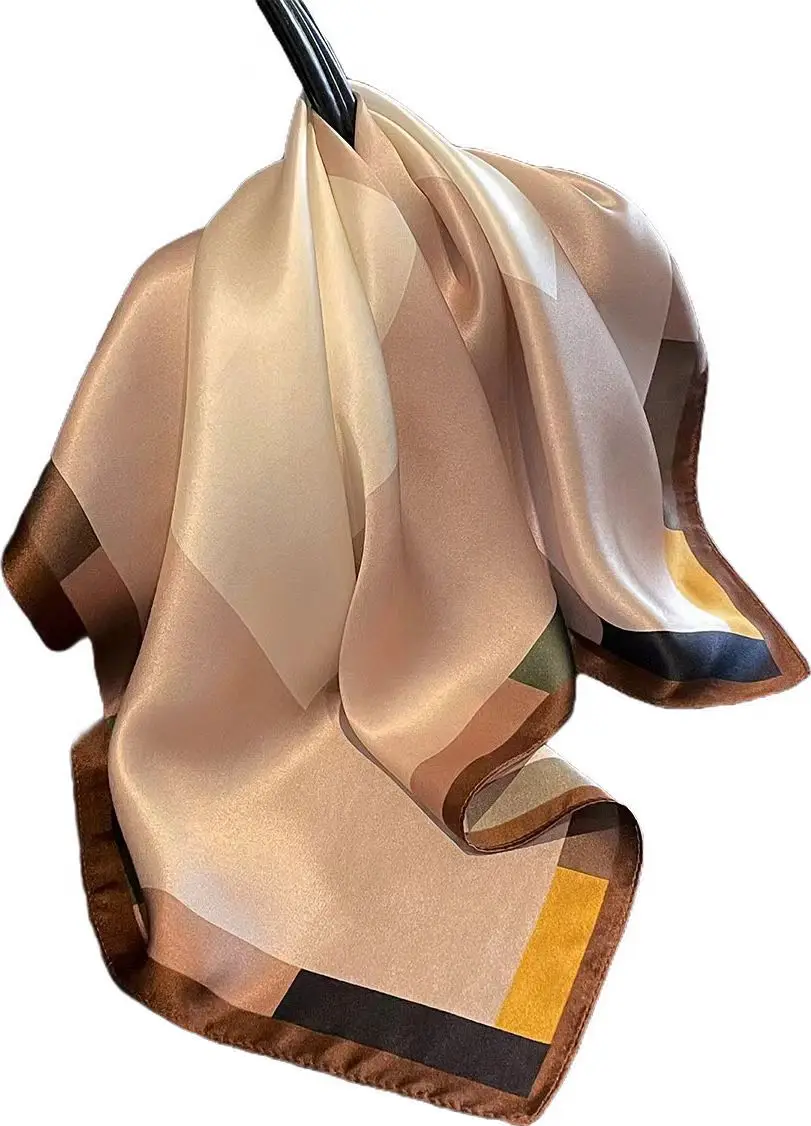 

Hot Sale 100% Silk Scarf Women Neck Hair Foulard Square Hijab Scarves Bandana New Wrap Kerchief Mulberry Spring Headband Shawls