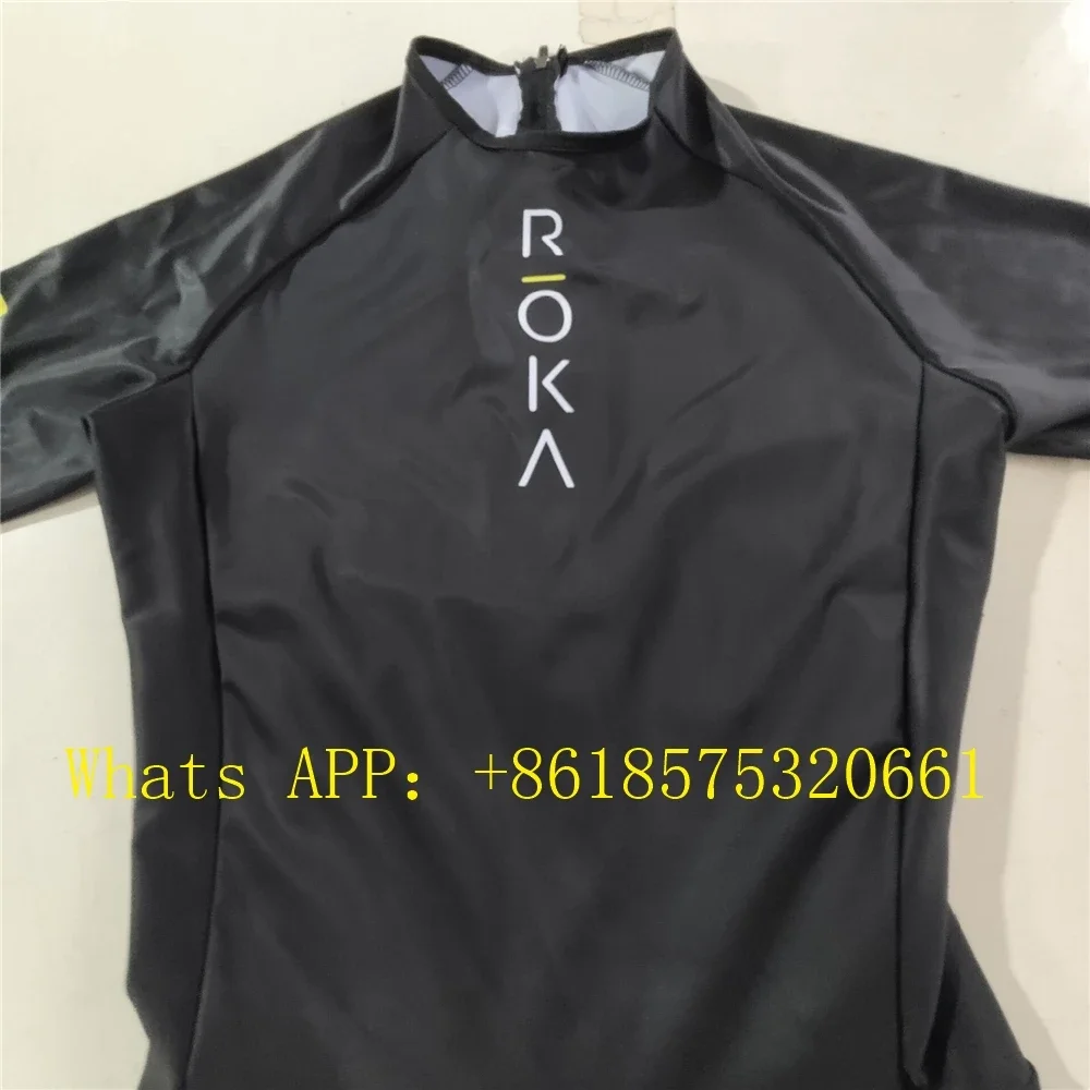 ROKA-Combinaison de Cyclisme à Manches Courtes pour Homme, Vêtement avec Fermeture Éclair au Dos, Tricouette, Trisuit, 2020