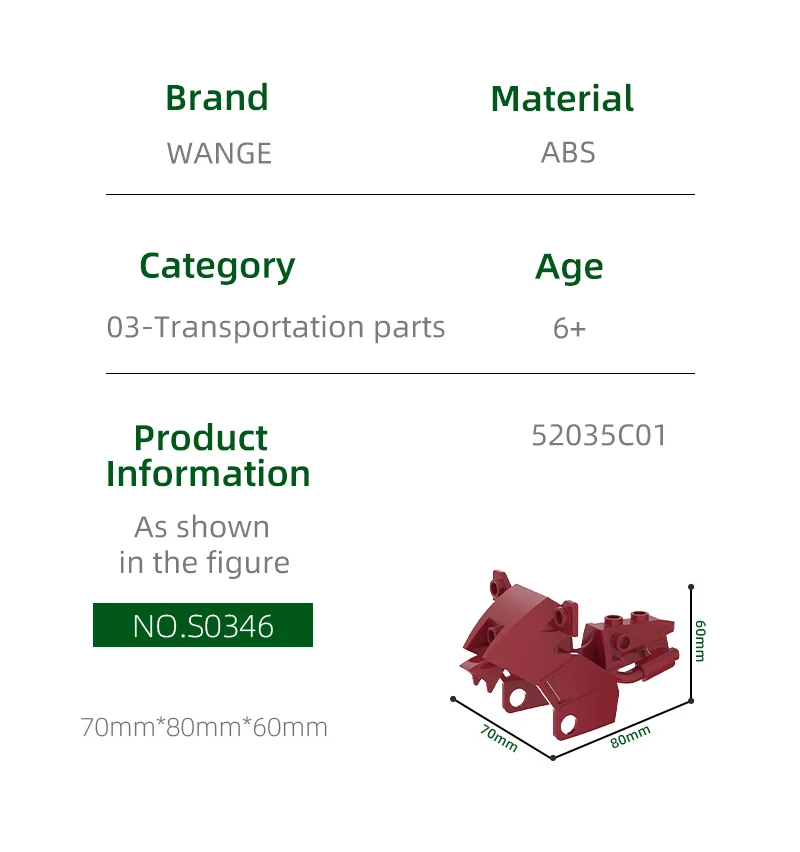 Wange-Motocicleta Cover Building Blocks para crianças, acessórios MOC, compatíveis com tijolos, caixa de presente, 19 peças por lote