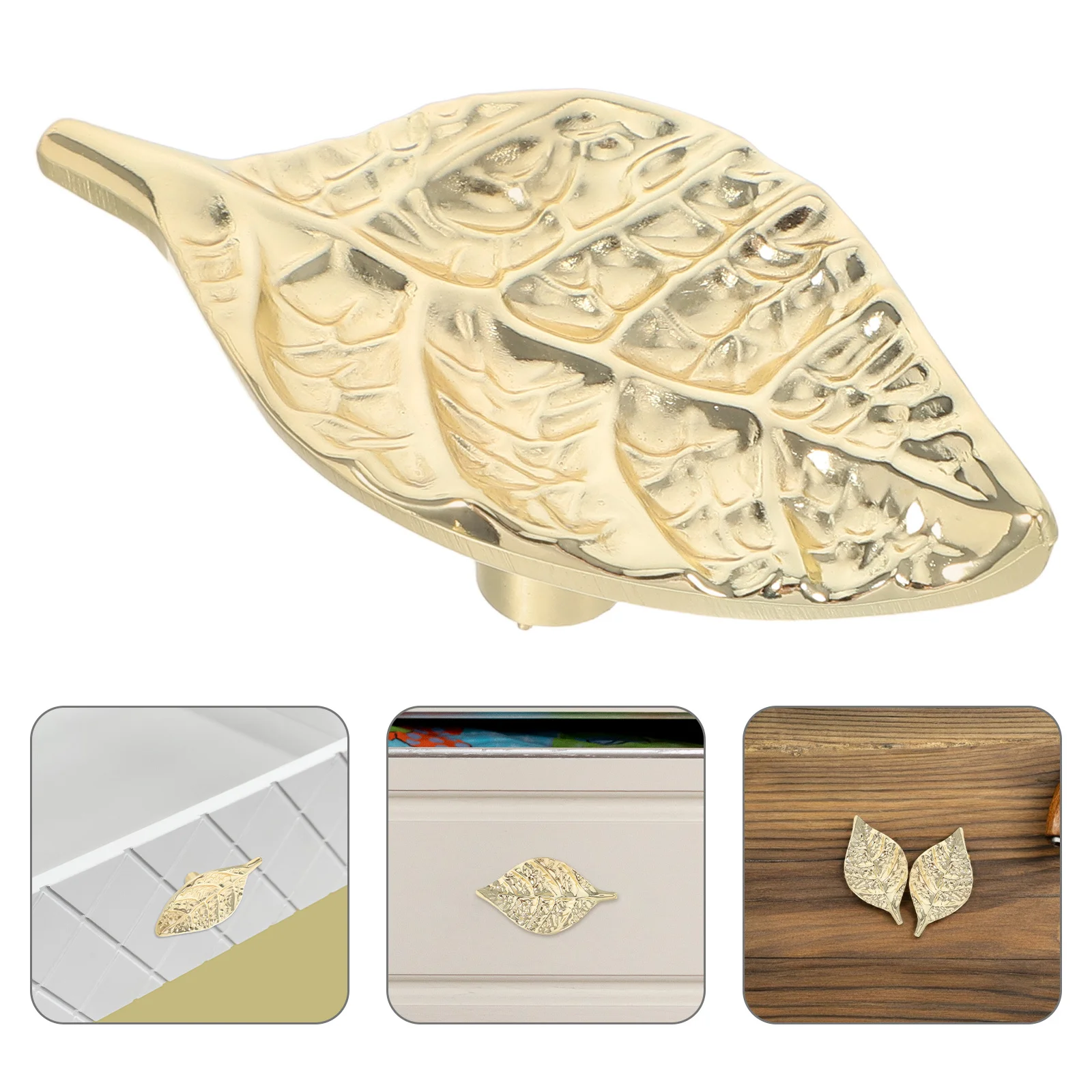 

2Pcs Zinc Alloy Drawer Handles Leaf Shaped Modern Elegant Kitchen Cupboard Cabinet Wardrobe Bedroom Living Room