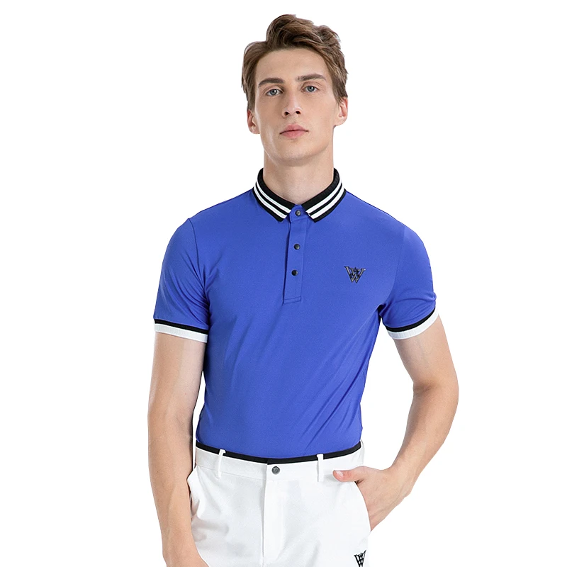 Letnia nowa męska odzież golfowa na zewnątrz szybkoschnąca koszulka sportowa codzienna T-shirt z krótkim rękawem biznesowa koszulka POLO