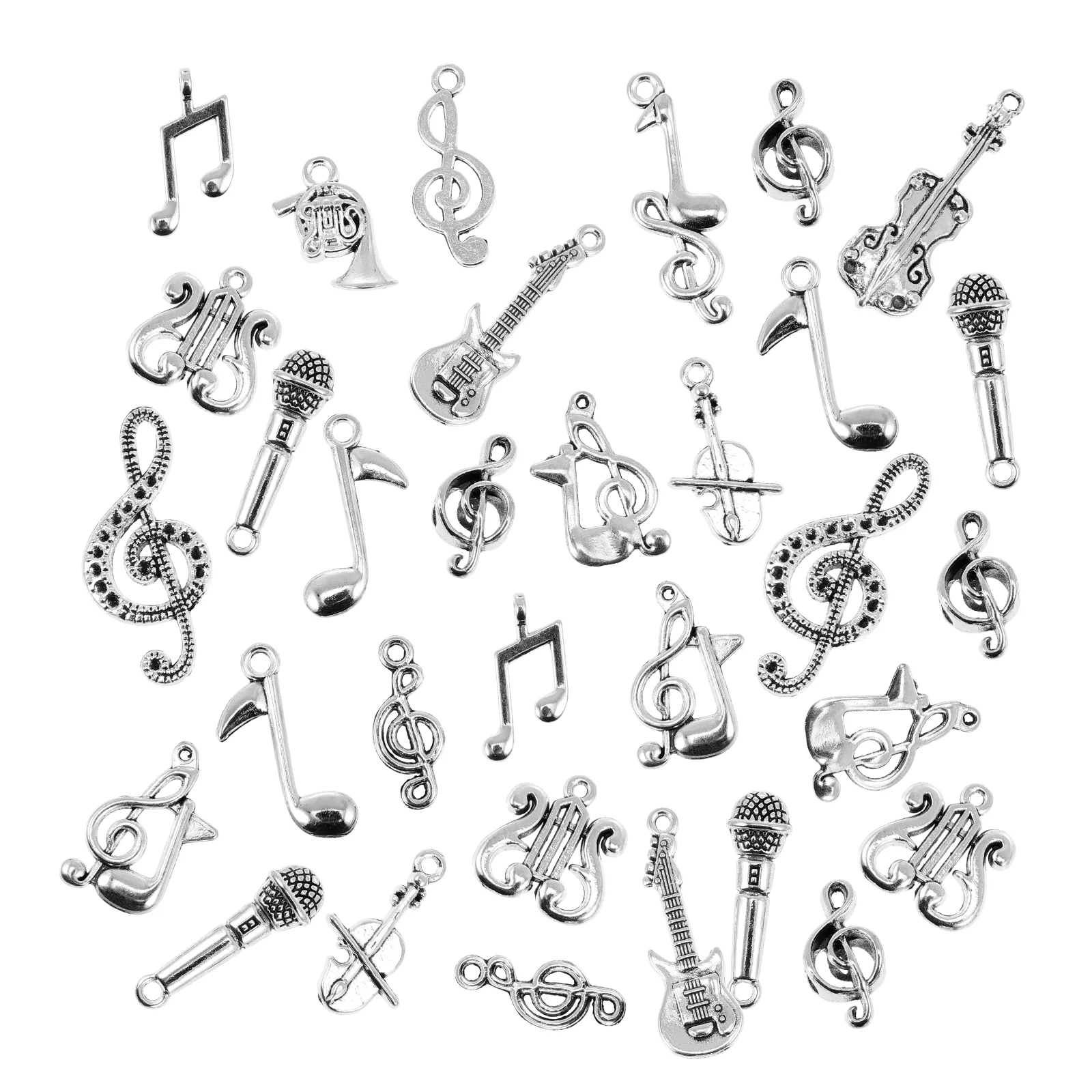 70 Pcs Music Symbol Pendant Alloy Charm for Jewelry Making Musical Note Decoration DIY Bracelet Decors Pendants