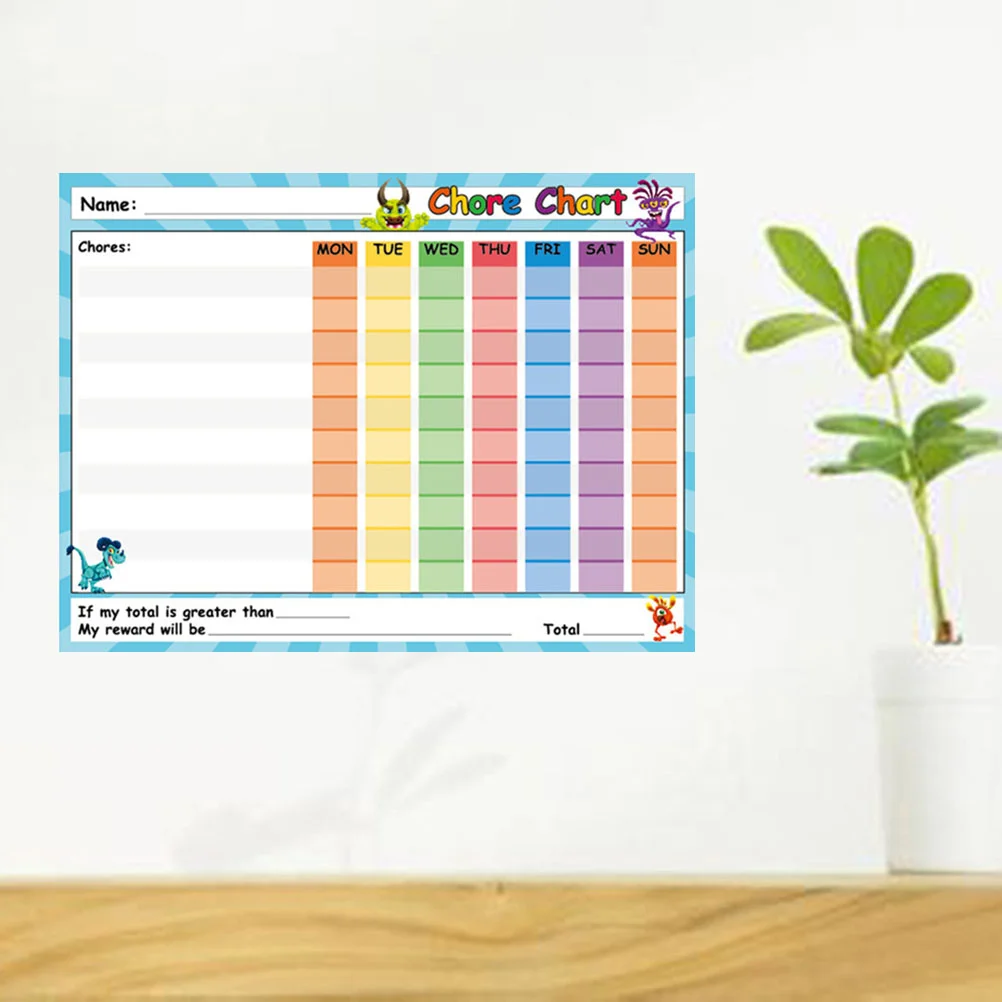 Supvox Magnetic Stickers Chore Chart Dry Erase Reward Chart Responsibility Chart Self-Adhesive Potty Chart Home Classroom