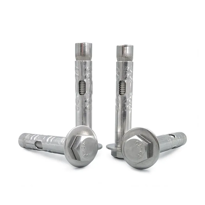 304 A2 Stainless Steel External Hexagon Internal Expansion Screw Sleeve Concrete Anchor Built-in Tension Hex Bolt M6-M12