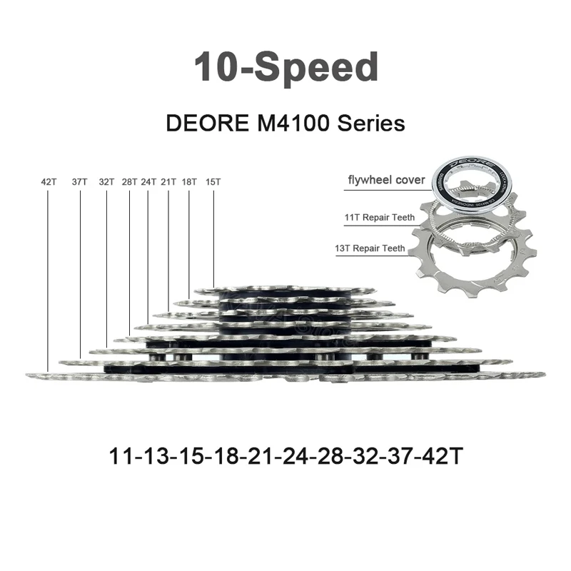 Shimano Deore CS M4100 Mountain Bike 10 Speed Cassette K7 HG 11-42/46T Freewheel 10V HG54 Chains Mountain Bike Parts