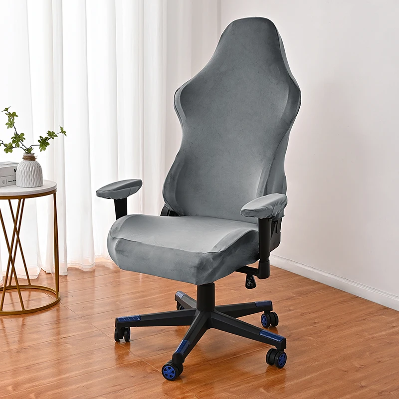 

Classic Velvet Gaming Chair Cover Computer Chair Seat Protector Elastic Boss Office Chair Cover Stretch Split Home Seat Cover