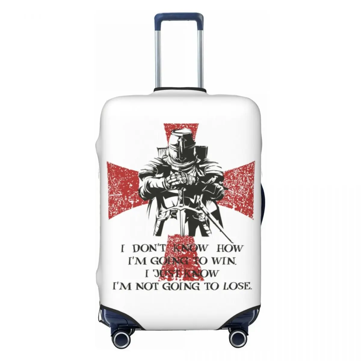 

Templar Shield Cross Medieval Warrior Suitcase Cover Dust Proof Knights Templar Emblem Travel Luggage Covers for 18-32 inch