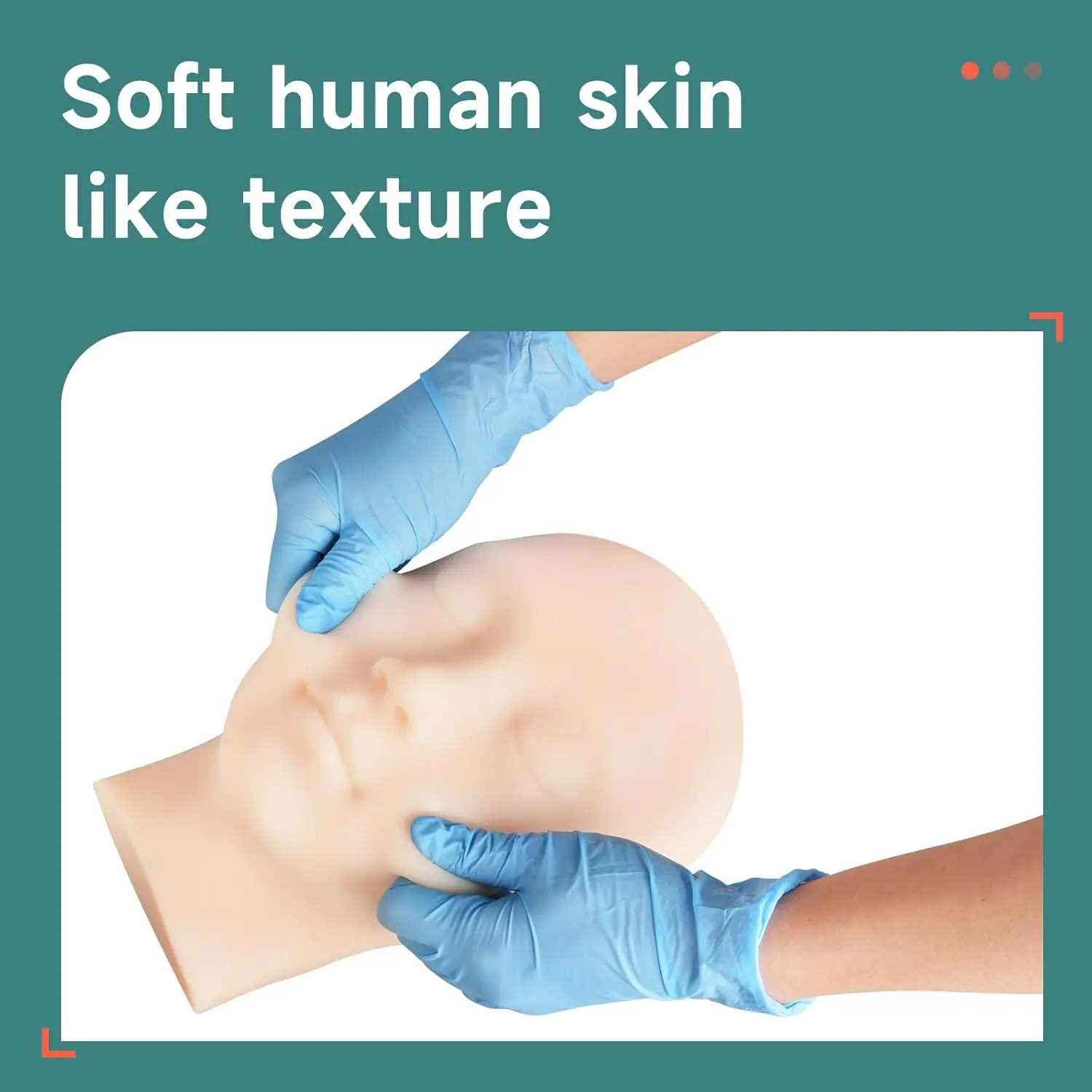 Ultrassist Injection Training Mannequin Face Model Facial Injection Head Model with Ear for Esthetician Medical Student Practice