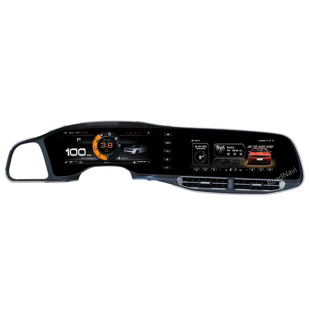 

Автомобильный DVD-плеер RoadNavi 12.3'' для Dodge Challenger Hellcat SRT 2010-2023, автомобильное радио, GPS-навигация, AR