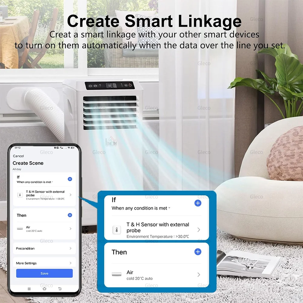 Tuya Wifi مستشعر درجة الحرارة والرطوبة مع مسبار خارجي مقياس رطوبة الحياة الذكية مراقبة التطبيق للنباتات حوض السمك النبيذ