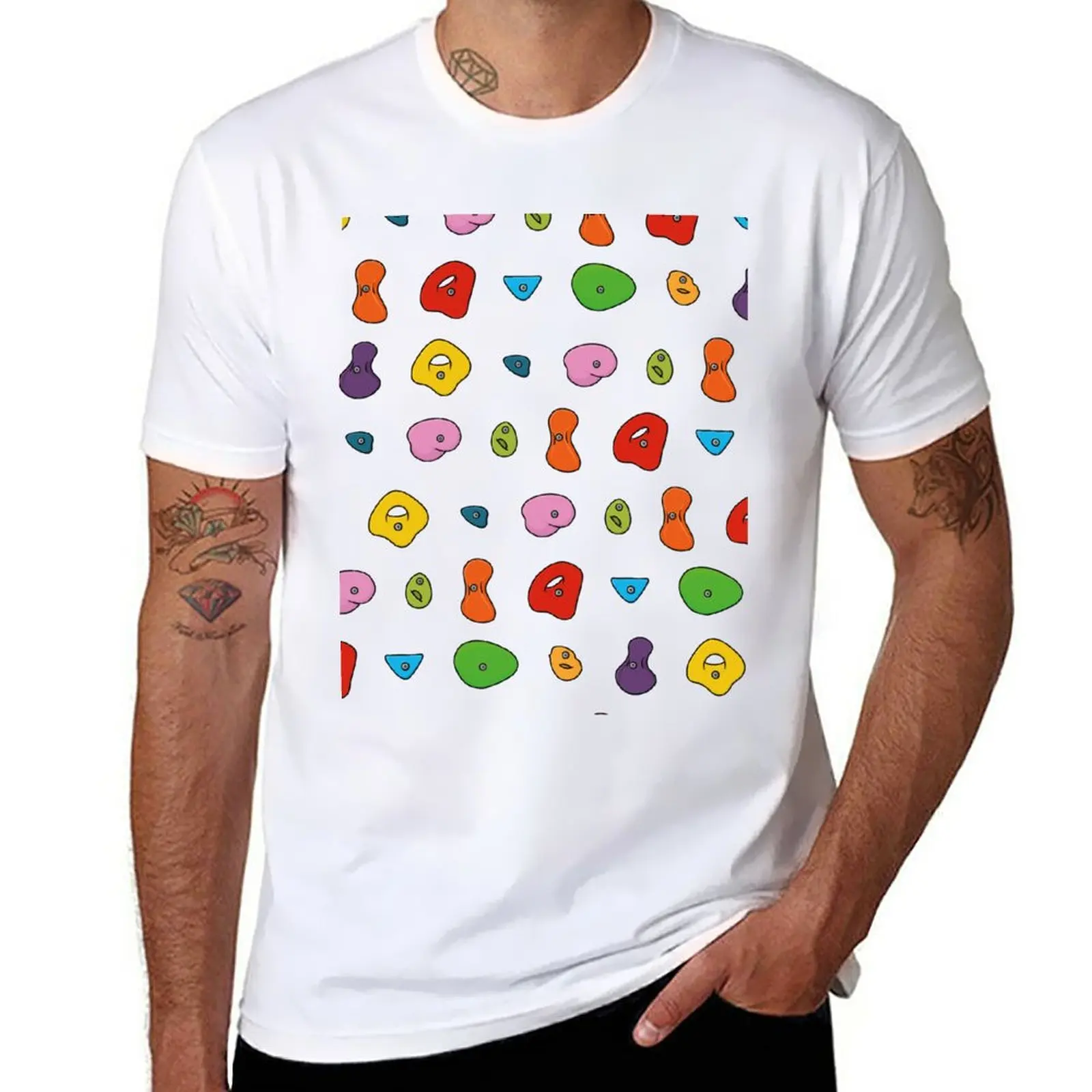 Climbing Holds T-Shirt sweat sports fans boys whites graphics mens graphic t-shirts hip hop
