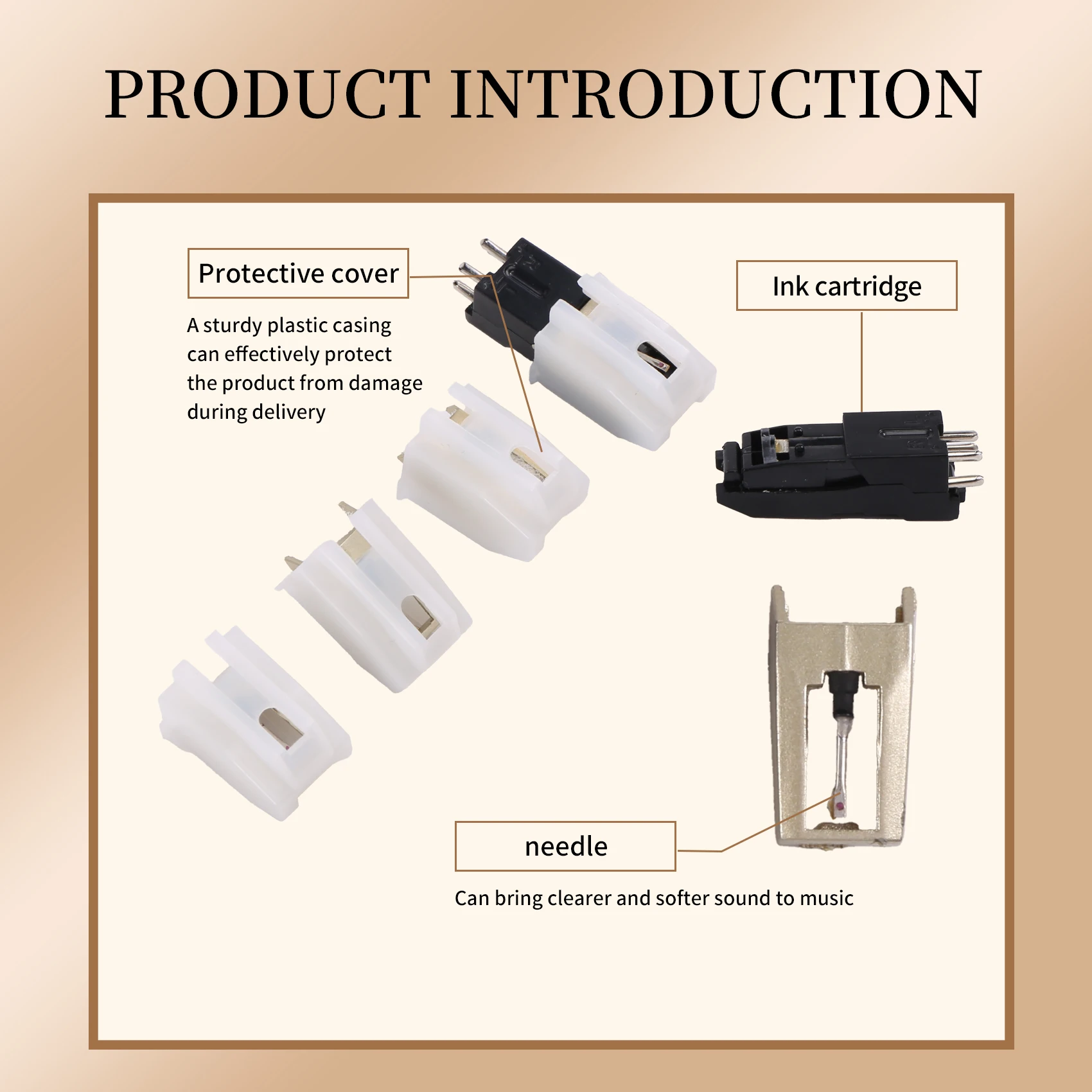 Record Player Needle, Upgraded Record Player Cartridge With Diamond Stylus Replacement For Crosley,Victrola, , LP-TCES