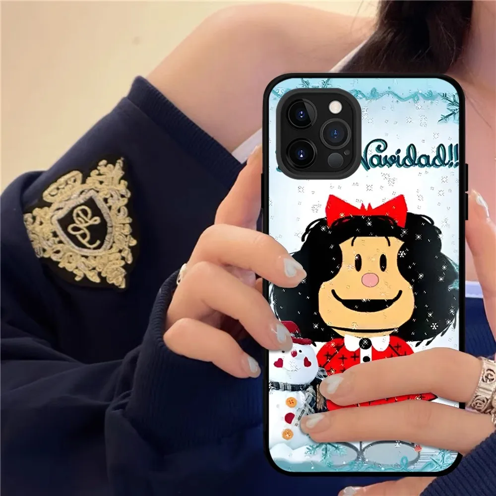 Mafalda Cartoon Phone Case Silicone Soft For Iphone 15 14 13 12 11 Pro Mini XS MAX 8 7 6 Plus X XS XR Cover