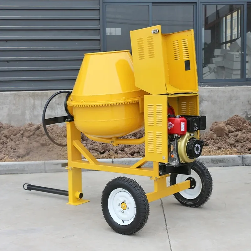 Factory Price 350L 500L   Engine Construction Cement Mixers Machine Concrete Mixer Bucket
