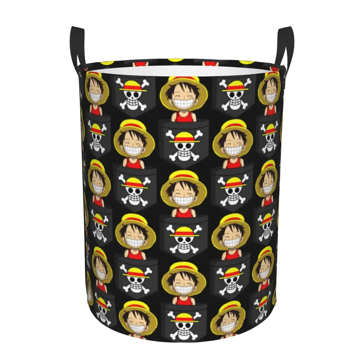 Custom Pirates Skull One Pieces Laundry Basket Collapsible