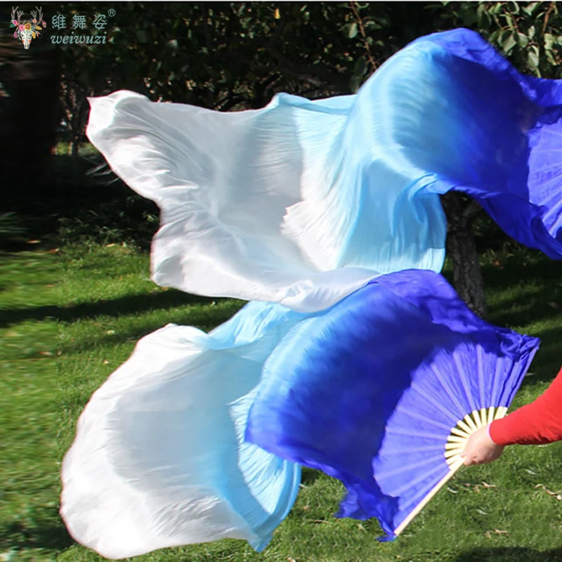 1 زوج ممارسة طويلة تقليد الحرير الرقص الدعائم راقصة طويلة 180 سنتيمتر طول الرقص الشرقي مروحة الرقص الدعائم الخيزران الرقص الدعائم #1