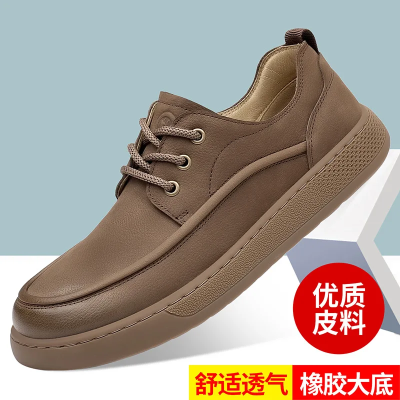 

Мужские туфли осенне-зимнего сезона, новая модель, дышащие повседневные кожаные туфли, лоферы, модные мужские туфли.