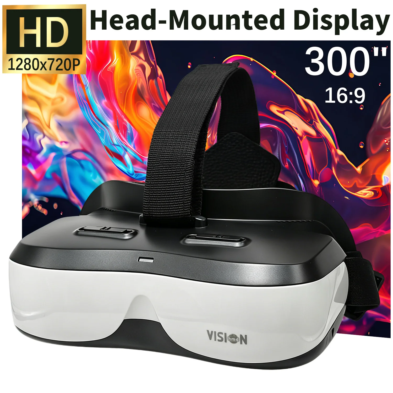 Monitor Portátil de 300 Pulgadas, 290g Ultraligero, Cine Personal 720P HDMI, Pantalla Portátil para Juegos y Películas