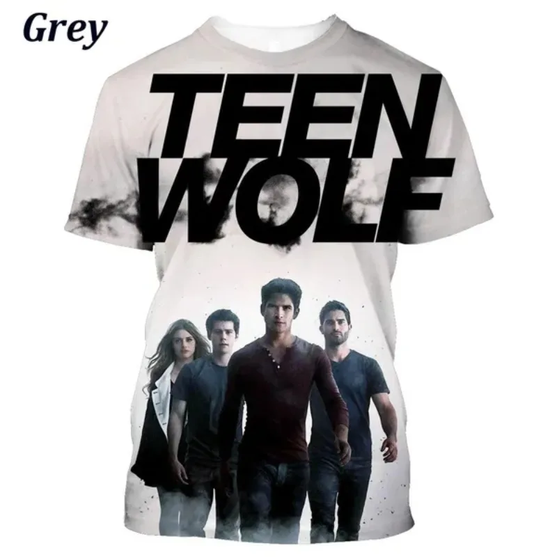 Summer Fashion TV Series Teen Wolf Men\'s and Women\'s Fashion 3d T-shirt Unisex Top Short Sleeve