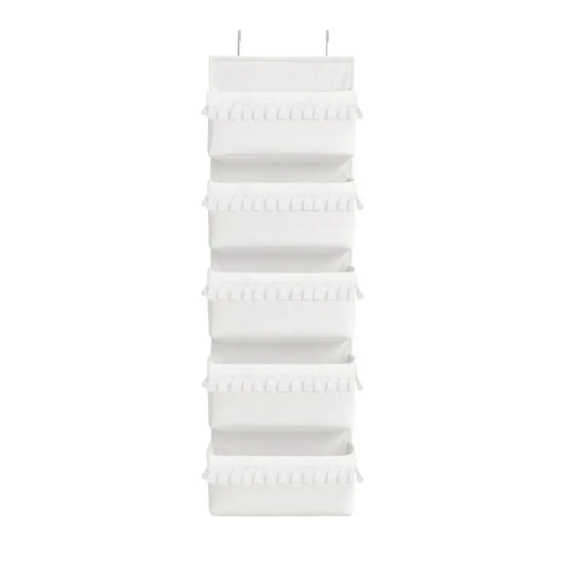 

Boho Nursery Decor Over The Door Organizer Hanging,5 Pockets, Ideal For Hanging Storage Space