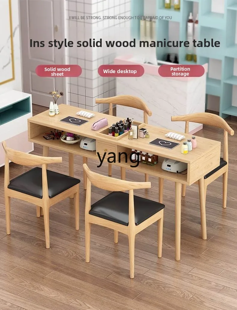 LMM per persona singola Internet Celebrity in stile giapponese con aspirapolvere incorporato Set tavolo e sedie per unghie semplice di fascia alta