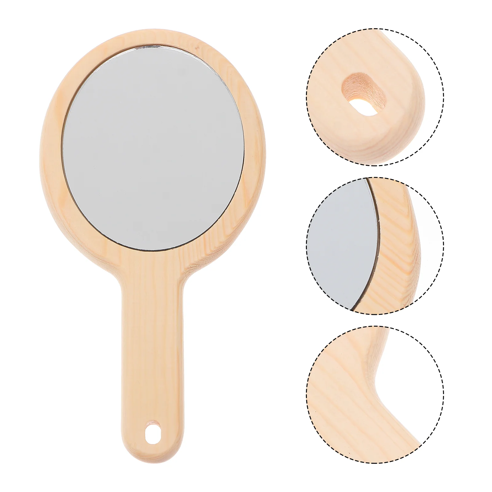 

Handheld Vanity Mirror Women Makeup Accessories Beauty Handle Accessory Desk