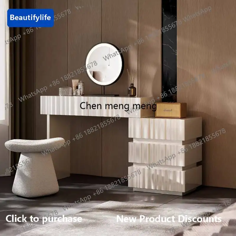 

CC Compact Decoration Vanity Desk Mirror Drawers Modern Corner Dressing Table Bedroom Nightstands Penteadeira Camarim